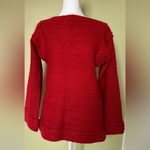 Adrienne Knit Vintage Mohair Wool Blend Women's Long Sleeve Blouse Small